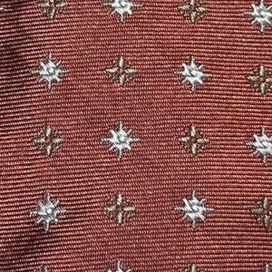 J. Crew Burgundy Tie with Blue Star Pattern